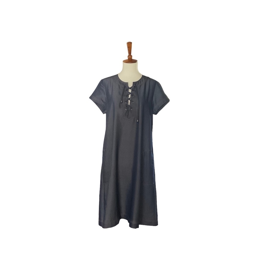 Appraisal Chambray Shift Dress Size 6 Blue